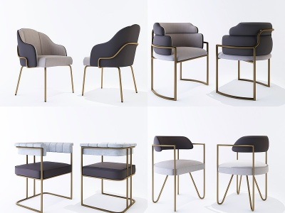 现代休闲椅椅子餐椅模型3d模型