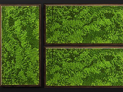 3d现代植物墙绿植背景墙模型