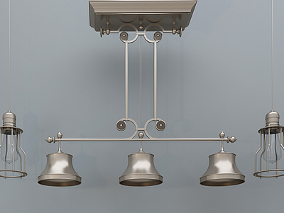 美式金属吊灯吊灯模型3d模型