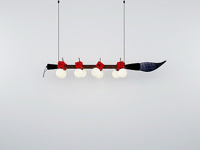新中式创意吊灯茶室吊灯模型3d模型