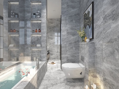 3d现代卫生间淋浴间模型
