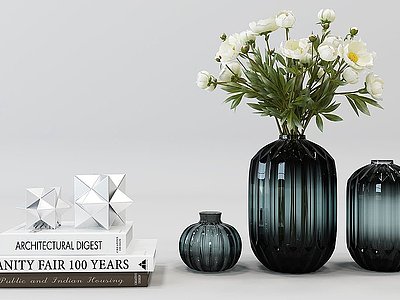 北欧玻璃花瓶摆件模型3d模型