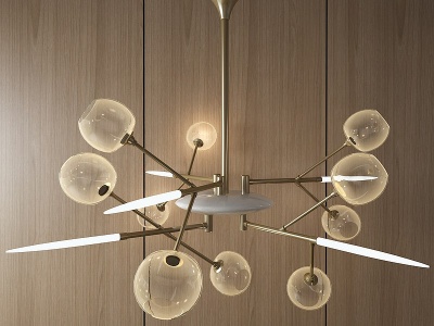 3d现代中式古典吊灯模型