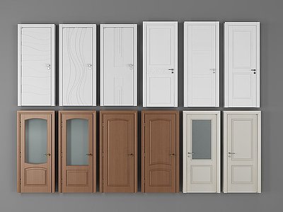 3d现代卧室门模型
