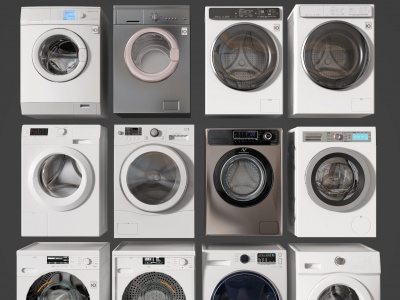 3d现代洗衣机模型