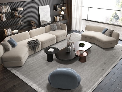 现代风格的沙发3d模型