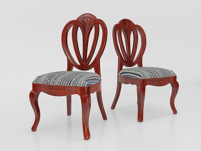 3d欧式客厅餐椅椅子凳休闲椅模型