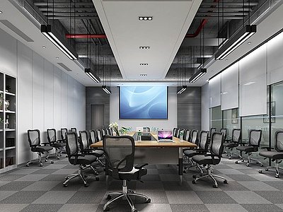 3d现代会议室会议室模型