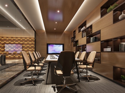 现代办公空间会议室3d模型