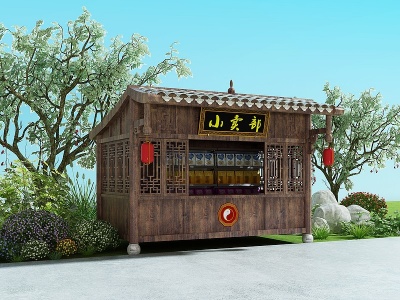 中式杂货铺模型