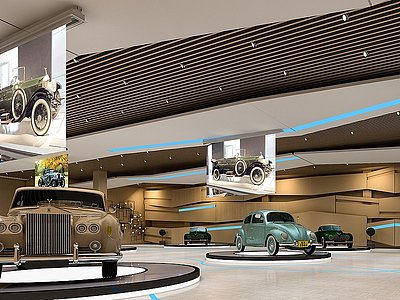 3d现代汽车展厅模型