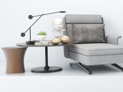 3d新古典沙发茶几组合模型