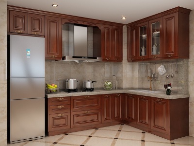 欧式古典家居厨房模型3d模型