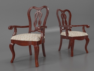 3d欧式客厅<font class='myIsRed'>餐椅</font>椅子模型