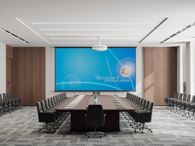 3d现代会议室模型