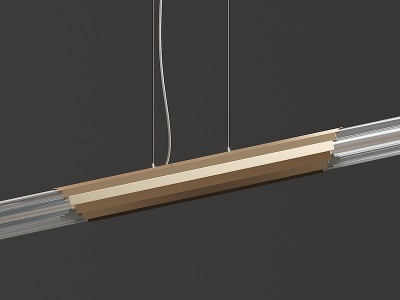 3d现代金属水晶条形吊灯模型