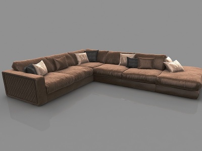 3d现代风格转角沙发模型