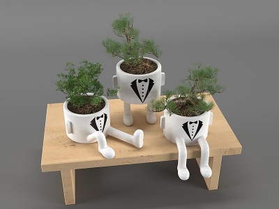 3d松树盆栽模型