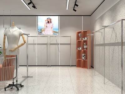 现代服装店模型3d模型