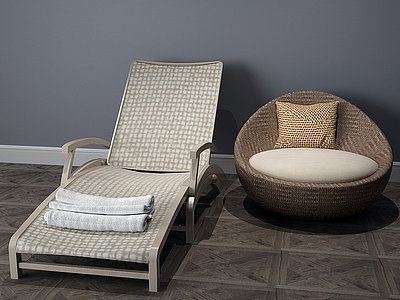现代户外椅休闲椅模型3d模型