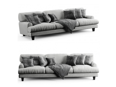 现代三人沙发模型3d模型