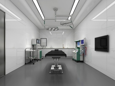 3d现代医院手术室模型