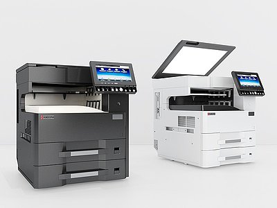 3d现代复印机打印机模型