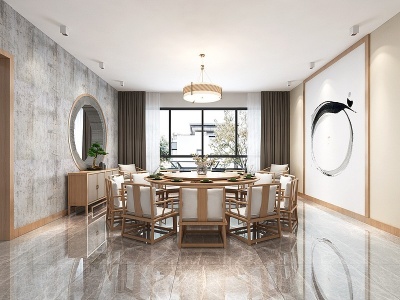 日式民宿餐厅茶室吊灯模型3d模型