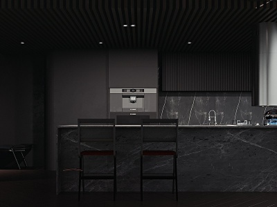 3d现代客餐厅模型