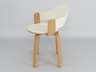 3d北欧现代单椅休闲椅模型