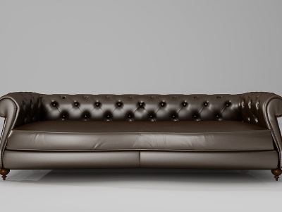 皮革软包沙发模型3d模型