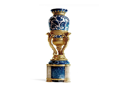 陶瓷花瓶古董模型3d模型