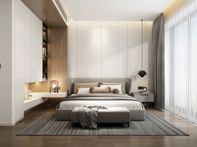 现代家居卧室房间模型