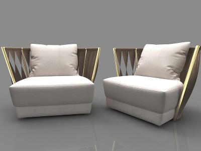 3d现代风格单人沙发模型