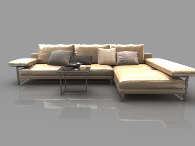 现代风格转角沙发模型