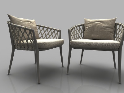 3d现代风格藤椅模型