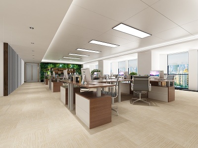 现代公司开场办公室模型3d模型