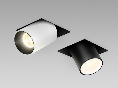 现代筒灯射灯模型3d模型