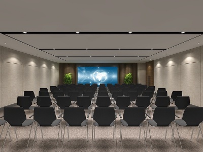 3d现代影音室培训室会议室模型