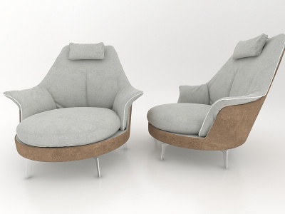 现代风格单人沙发模型