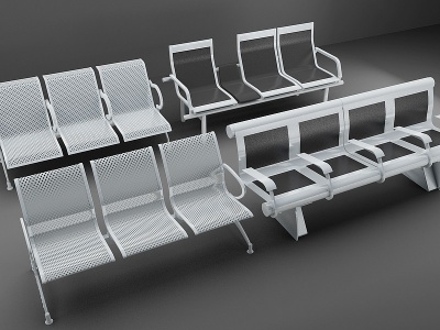 3d现代公共用座椅模型