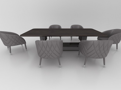 3d<font class='myIsRed'>现代</font>风格餐桌椅模型