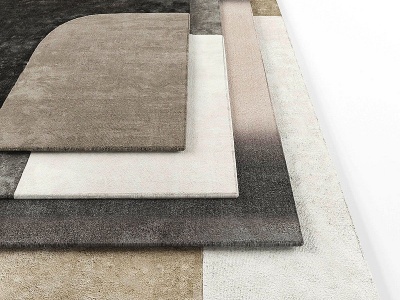 现代绒布地毯模型3d模型