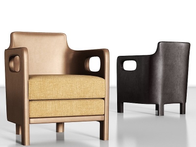 3d<font class='myIsRed'>现代奢华</font>皮革单人沙发组合模型