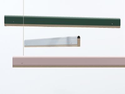 现代办公长条吊灯模型3d模型