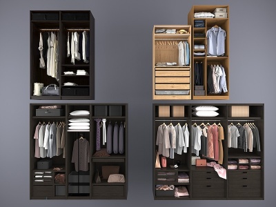 现代衣柜服饰模型3d模型