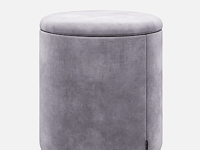 现代绒布沙发凳模型3d模型