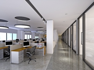 新中式办公室模型3d模型