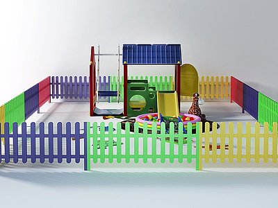 3d现代儿童乐园玩具模型