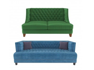 3d现代休闲双人沙发模型